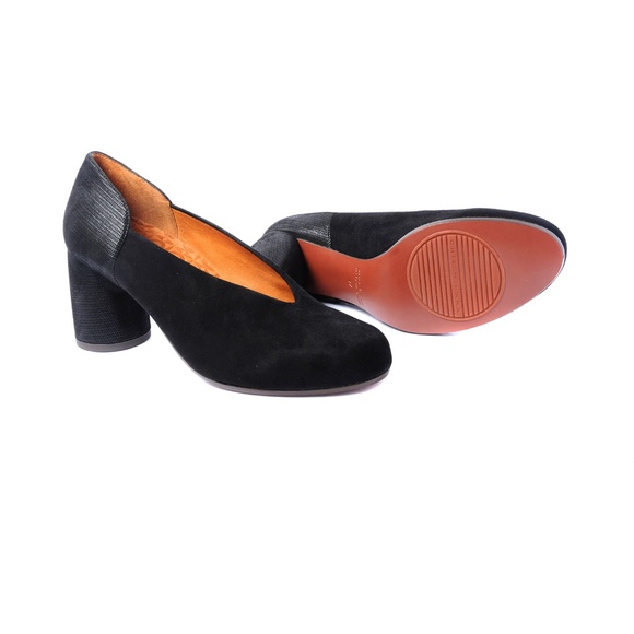 COPY - Chie Mihara Modern Black Suede slip on - Picture 4 of 5